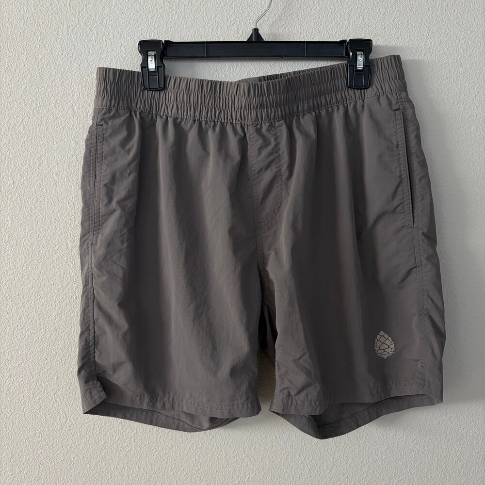 STIO Gray Hideout Lined Elastic Waist Shorts (Mens M)